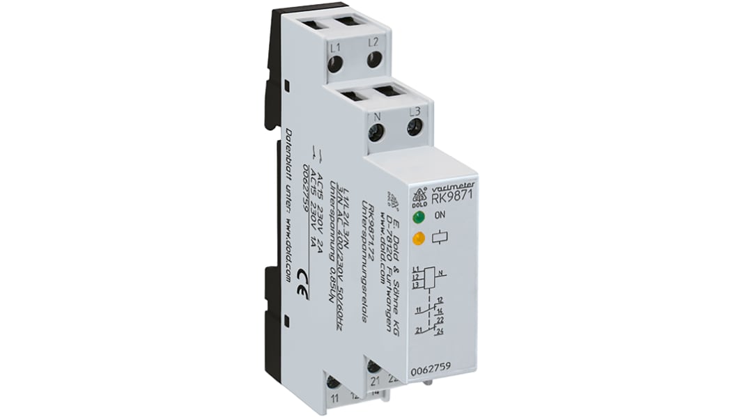 Dold モニタリングリレー, DPDT, DINレール, RK9871.72 3/N AC400/230V 50/60Hz