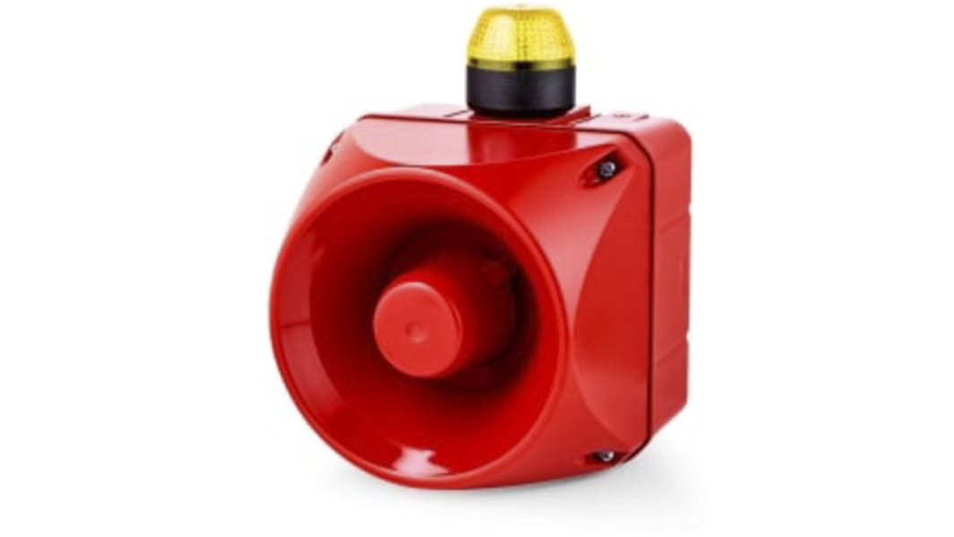 AUER Signal 表示灯 ブザー付, 24 V ac/dc, ストロボ 黄, 113, 表面実装, IP65