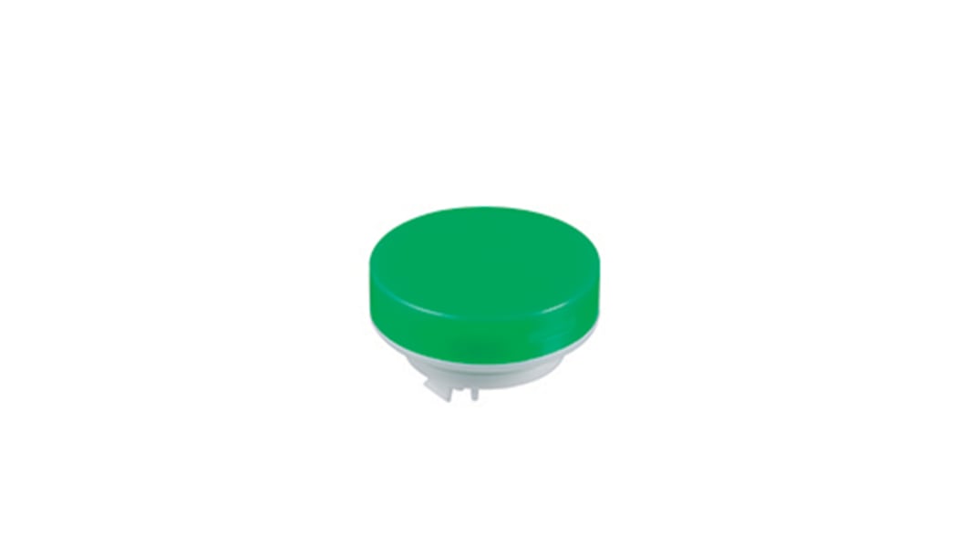 NKK Switches 押しボタンスイッチ用キャップ, 緑/クリア, 19 (Dia.) x 9mm, AT4054FJ
