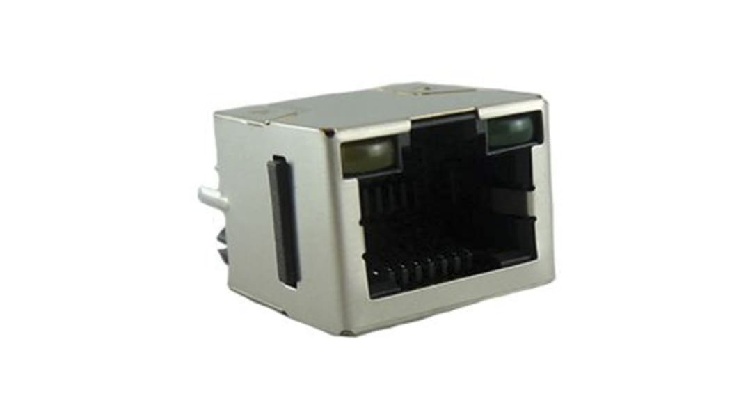 Amphenol Communications Solutions RJHSE Series Female RJ45 Connector, Through Hole Vertical 1 Port 8 -Way