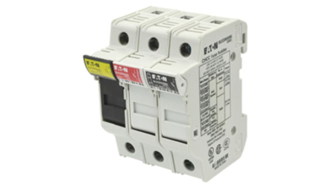 Eaton Sicherungshalter für Hutschienenmontage für 10 x 38mm Sicherungen 30A 600V ac 2P-polig