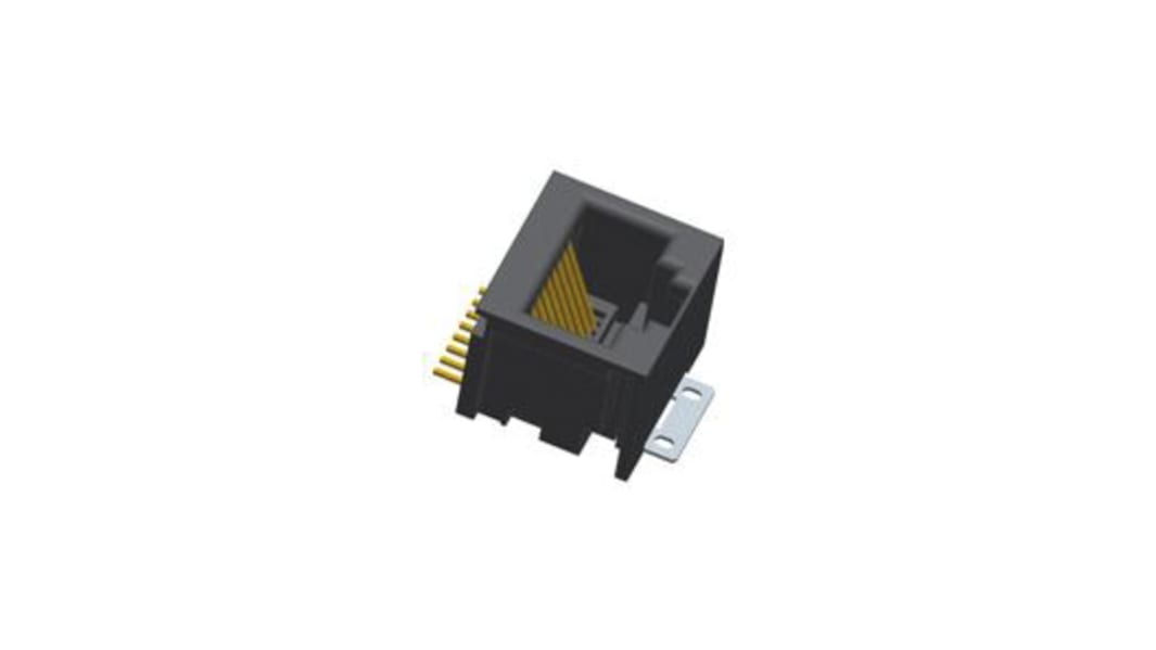 Amphenol Communications Solutions 98435 Series Female RJ45 Connector, Surface Mount, Cat3, Cat5 Vertical 1 Port 8 -Way