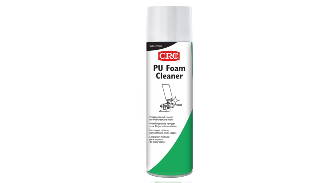 Limpiador disolvente Transparente CRC PU Foam Cleaner, Aerosol de 500 ml
