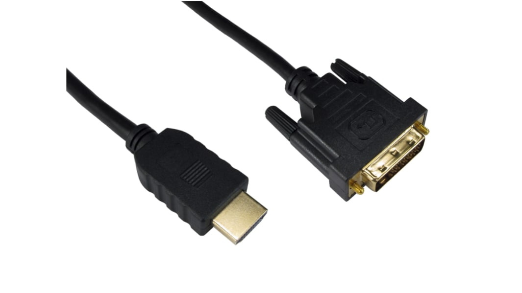 RS PRO, 5m Male HDMI to Male DVI-D Dual Link 1920x1200