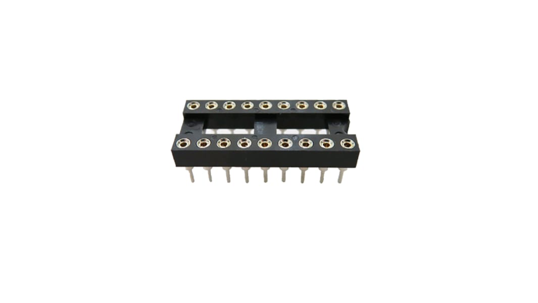 RS PRO 18 ピン DILソケット, 2.54mm ピッチ, スルーホール実装