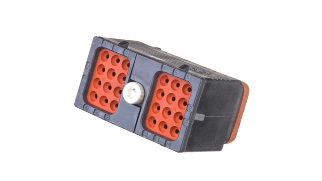 Deutsch, DRC Automotive Connector Plug Black PCB 24 Way DRC16-24SA