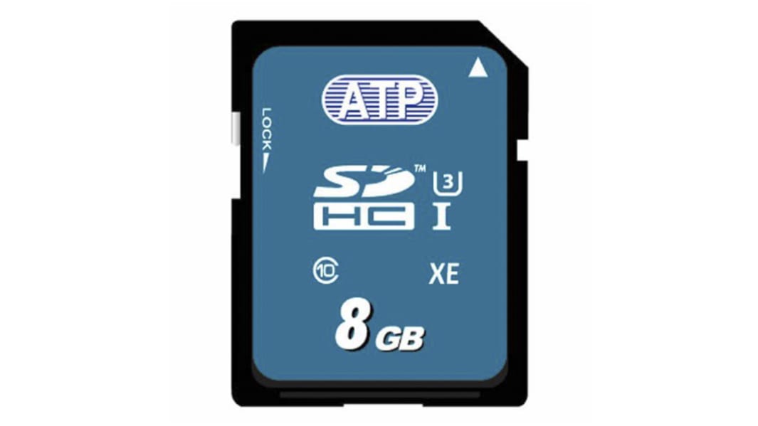 ATP 8 GB Industrial SDHC SD Card, Class 10, UHS-1 U1