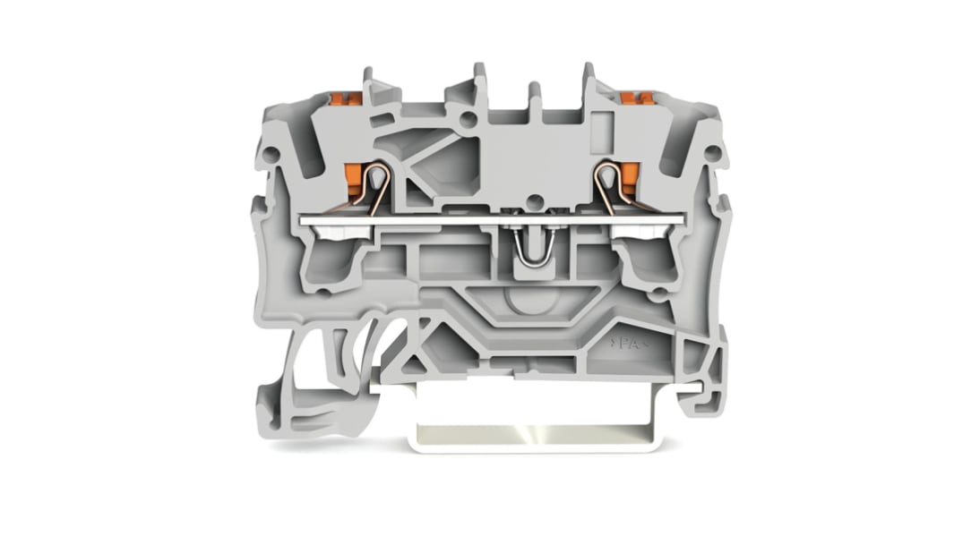 Bloc de jonction de traversée WAGO TOPJOB S, 2202, 2.5mm², Borne à cage enfichable, Gris