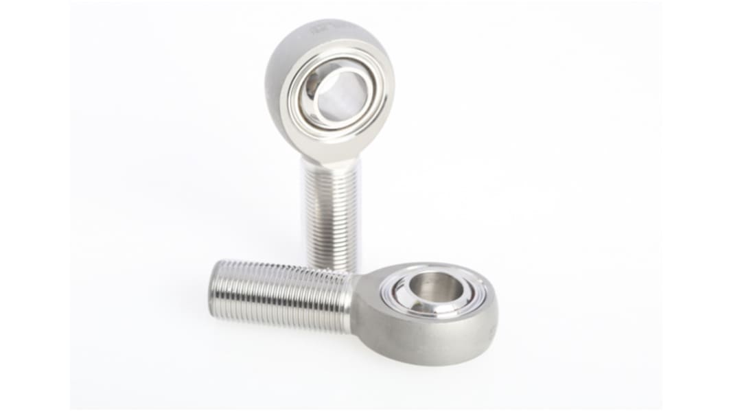 NMB 7/16-20 Male Stainless Steel Rod End, 9.52mm Bore, UNF Thread Standard, Male Connection Gender
