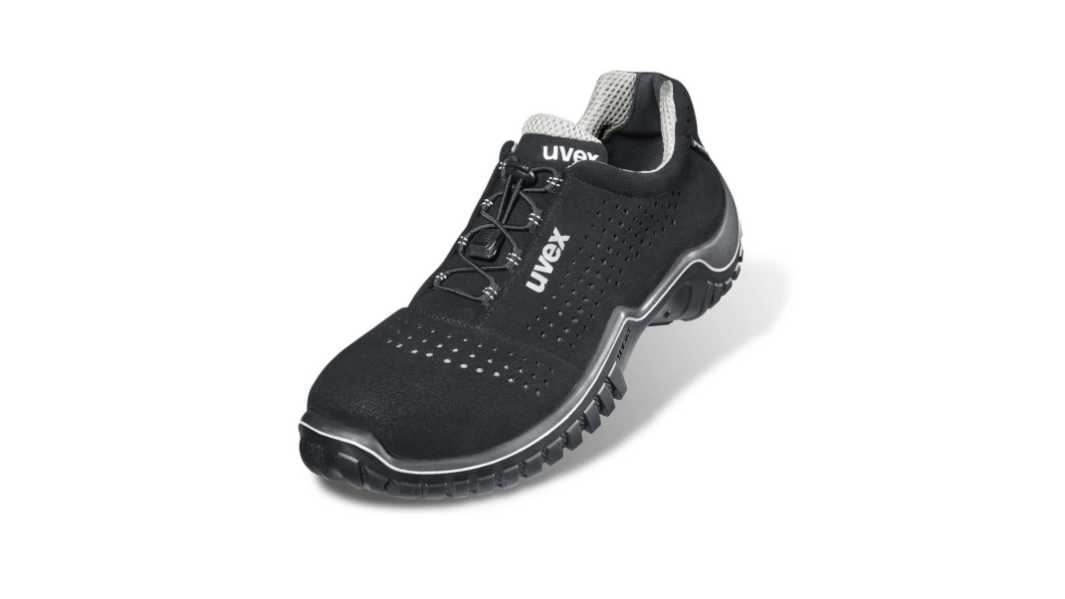 Baskets de sécurité Uvex motion style Unisexe, T 47 Noir, Gris, S1, SRC, Antistatiques