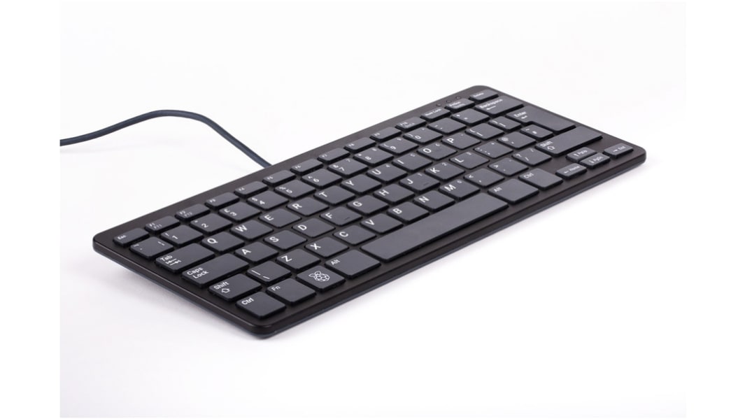 Teclado Raspberry Pi QWERTZ (Alemania) de color negro y gris