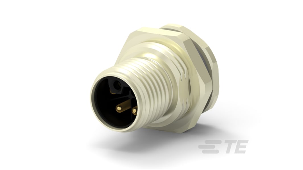 TE Connectivity Circular Connector, 3 Contacts, Rear Mount, M12 Connector, Plug, Male, IP67