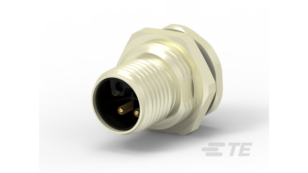 TE Connectivity Circular Connector, 4 Contacts, Rear Mount, M12 Connector, Plug, Male, IP67