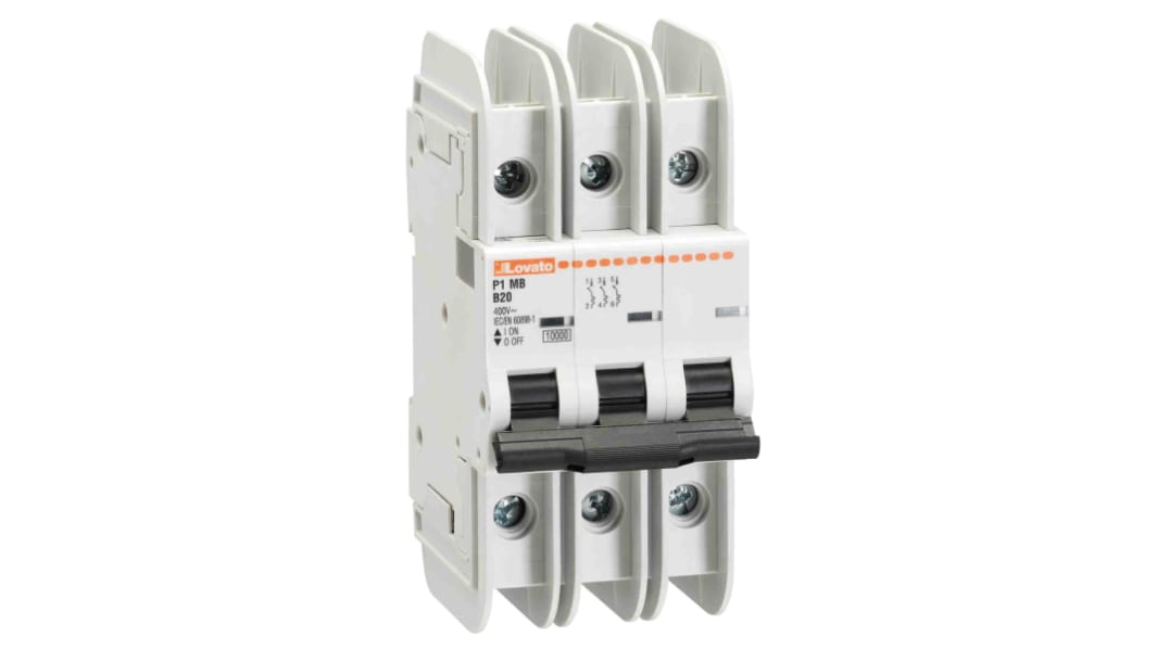 Interruttore magnetotermico Lovato, 3P 25A 10 kA, Tipo C