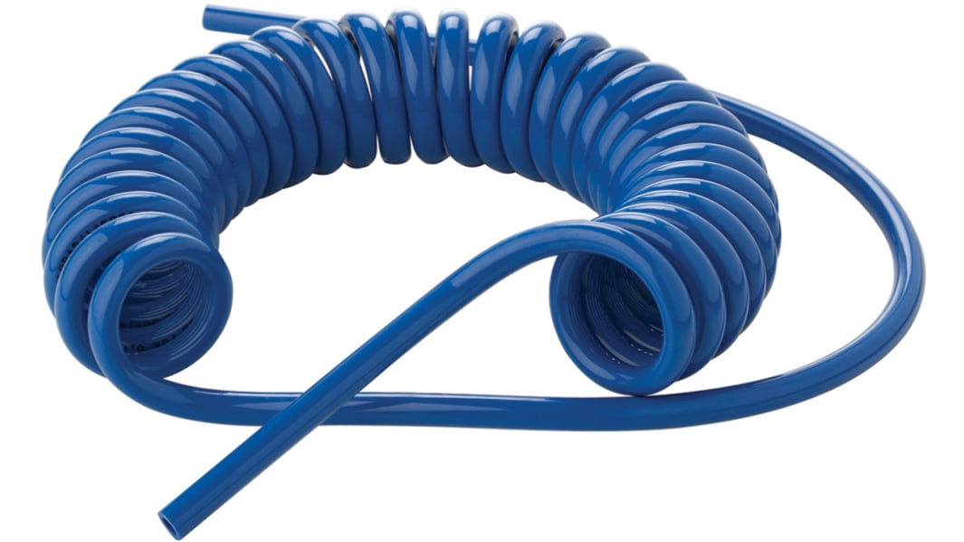 Tuyau spiralé, Bleu, Diam.ext 10mm, Long. 6m