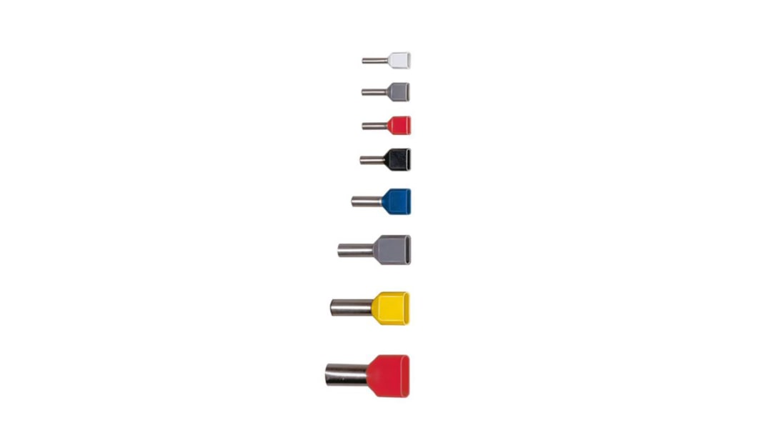 Boccola a crimpare SES Sterling, Isolato, Nero, lunghezza pin 8mm, filo max 2 x 1.5mm²