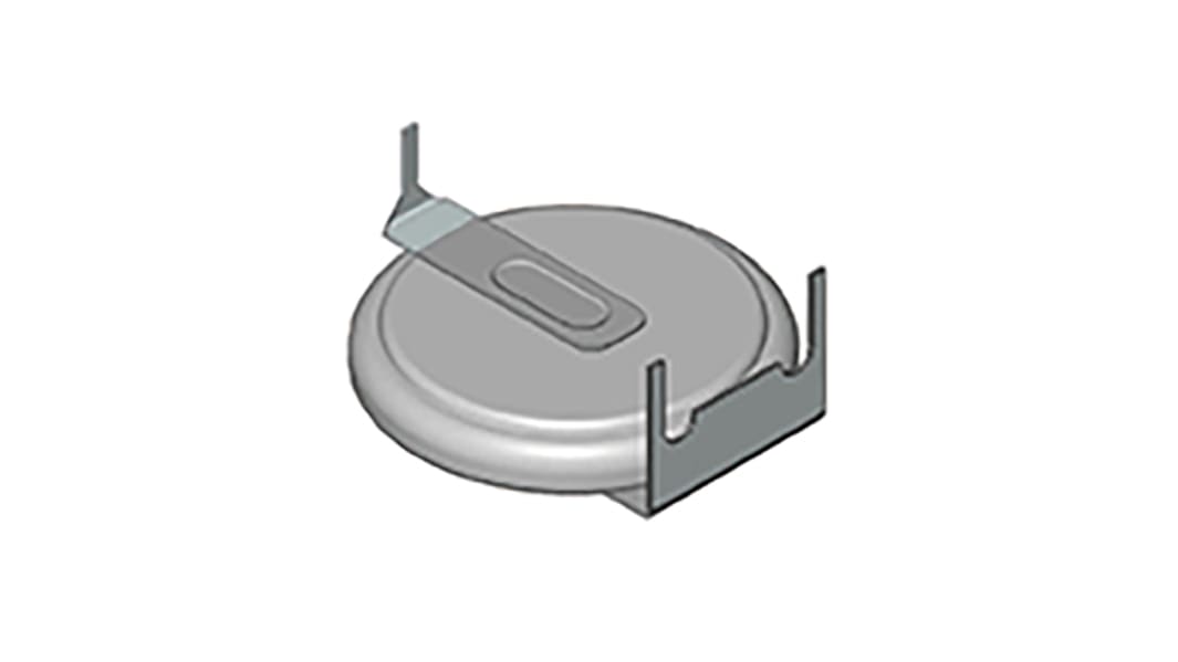 Batteria a bottone Murata CR2032, Litio diossido di manganese, 3V, 220mAh, terminale Pin PCB