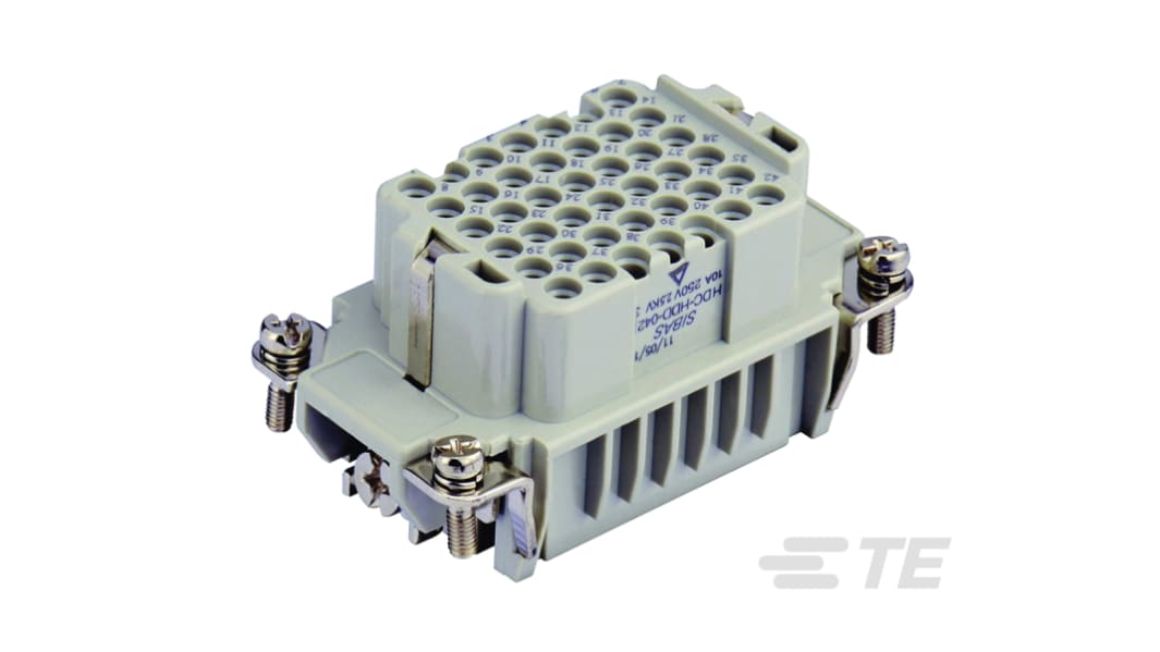 TE Connectivity Heavy Duty Power Connector Insert, 10A, Female, HDC HDD Series, 42 Contacts