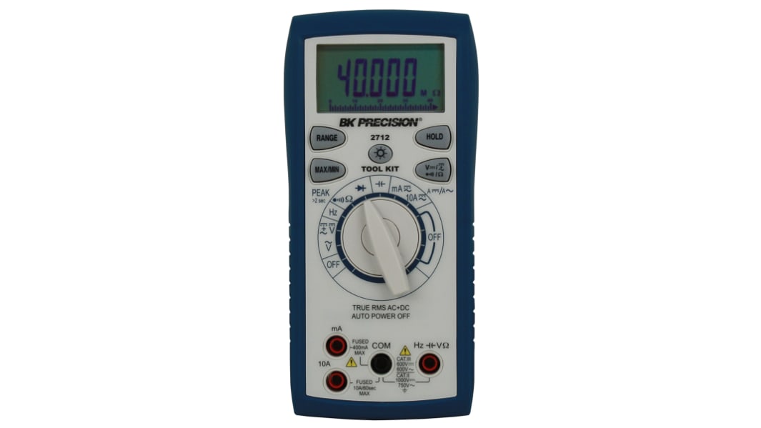 Multimètre BK2712 BK Precision Portable, 750V c.a. 10A c.a.