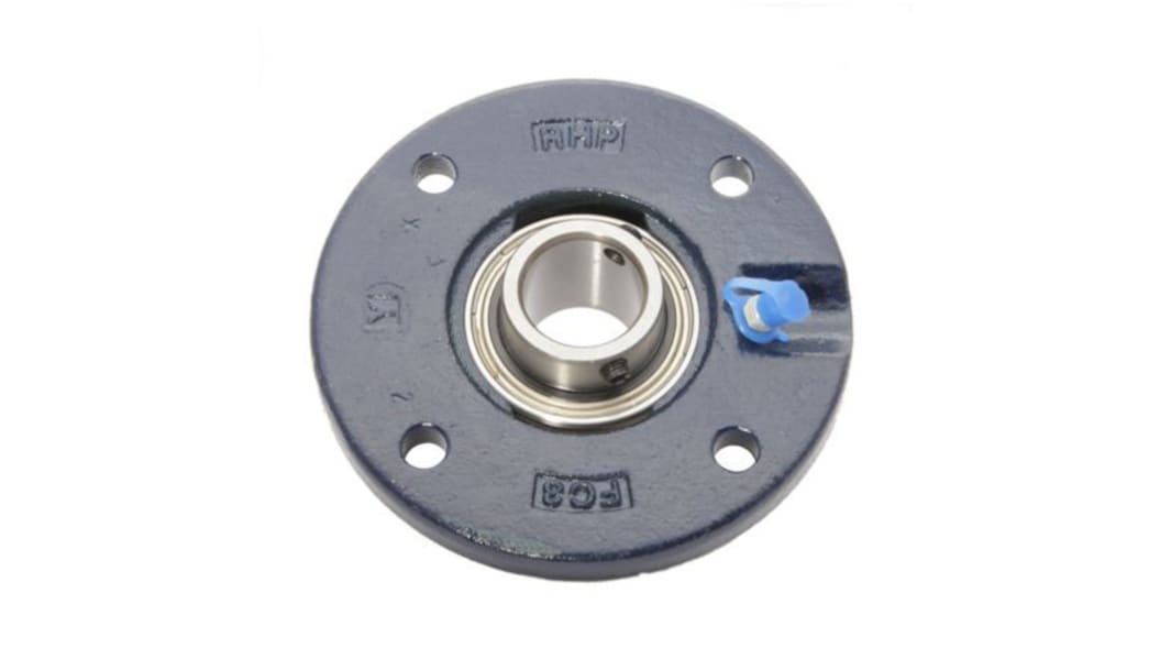 Cuscinetto flangiato NSK-RHP, 4 fori di montaggio da 8mm, Ø int 20mm x 100mm x 31mm, in Ghisa