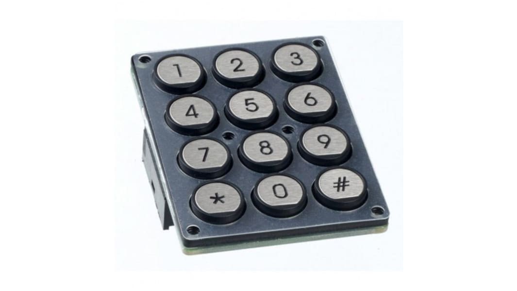 Teclado numérico, 12 teclas retroiluminado IP65