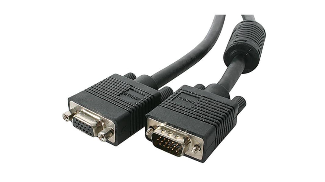 StarTech.com Male VGA to Female VGA  Cable, 15m Black