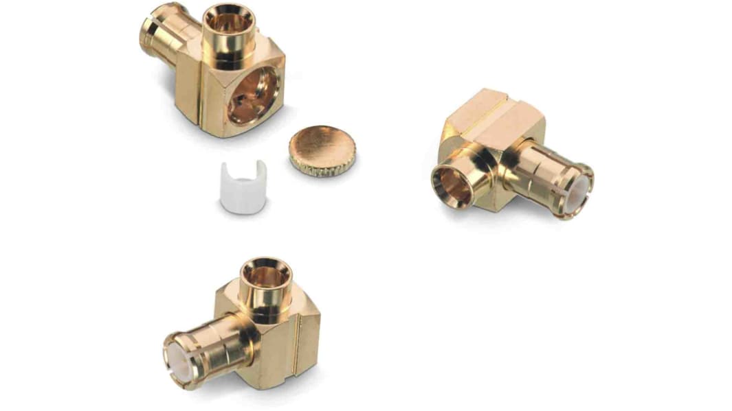 Wurth Elektronik WR-MCX Series, Plug Cable Mount MCX Connector, 50Ω, Solder Termination, Right Angle Body