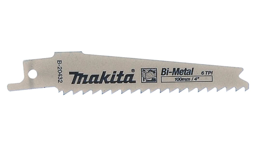 Makita, 6 Teeth Per Inch 100mm Cutting Length Reciprocating Saw Blade, Pack of 5