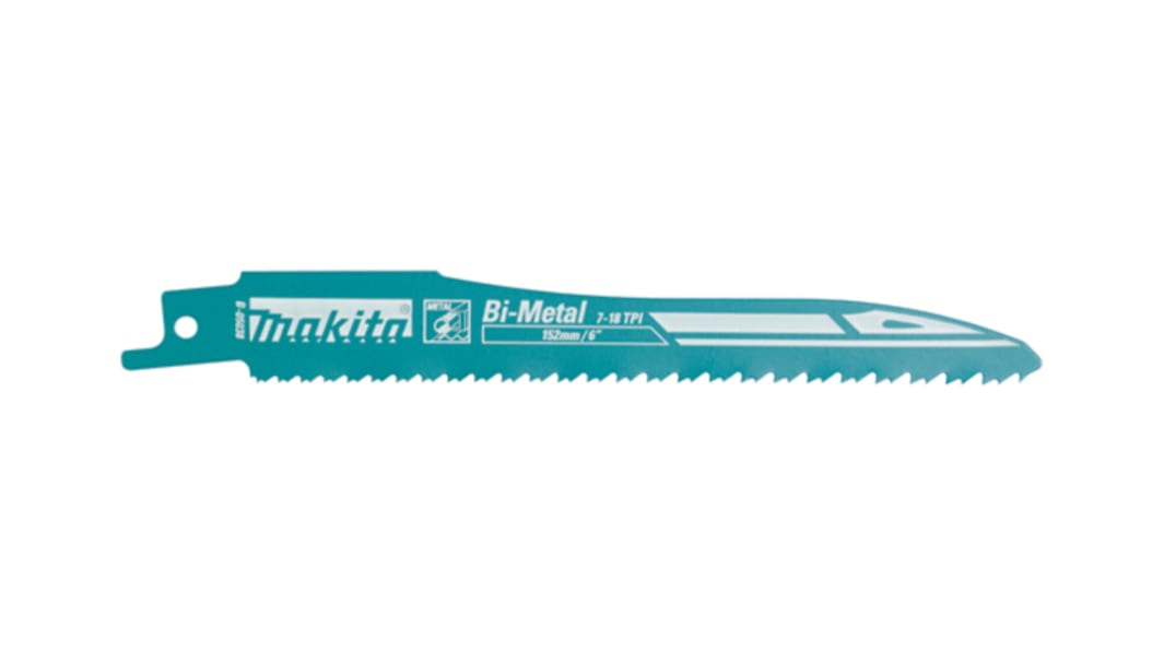 Makita Bi-Metall Säbelsägeblatt, Schnittlänge 130mm / 7 → 18 TPI, 5 Stück für Metall, Holz