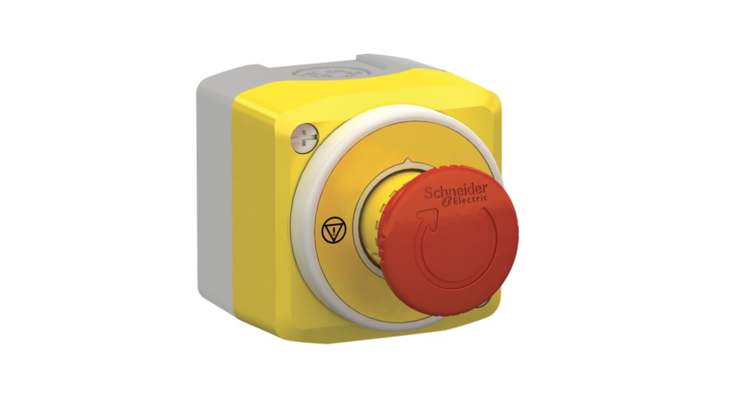 Schneider Electric XALK Series Twist Release Illuminated Emergency Stop Push Button, Surface Mount, SPDT