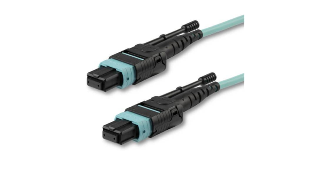 StarTech.com MPO to MPO Multi Mode OM3 Fibre Optic Cable, 50/125μm, Aqua, 2m