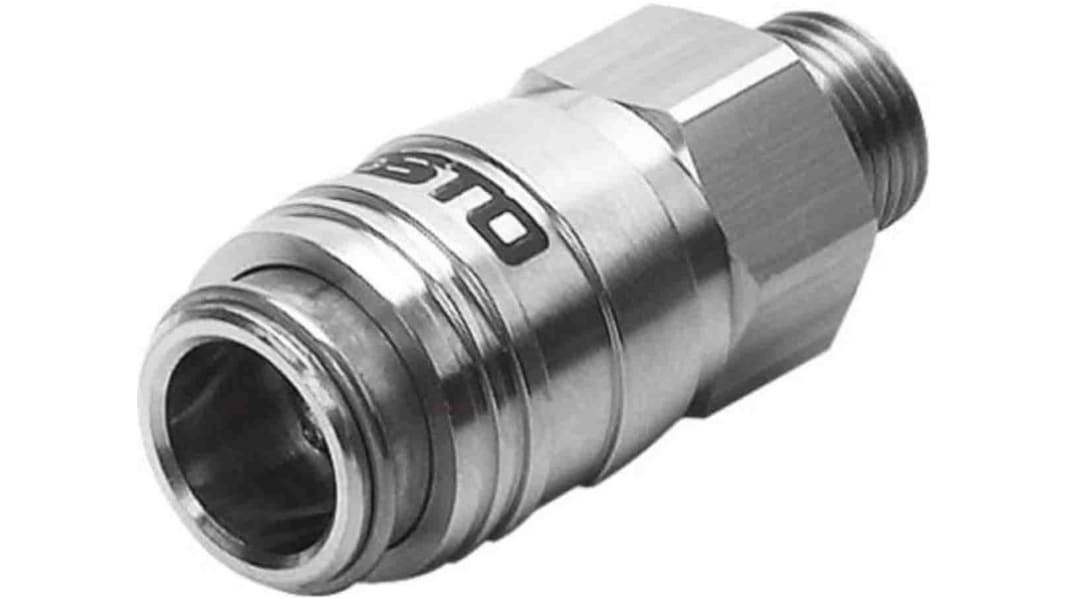 Festo Brass Male Pneumatic Quick Connect Coupling, G 1/8 Threaded