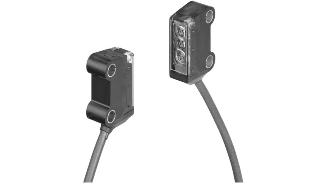 Festo SOOD Kubisch Optischer Sensor, Lichtschranke, Bereich 2 m, NPN/PNP Ausgang, Anschlusskabel, Hell-/dunkelschaltend
