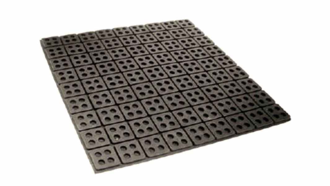 RS PRO 457mm Anti-Vibration Pad Rubber +100°C -50°C 457 x 457mm 8mm