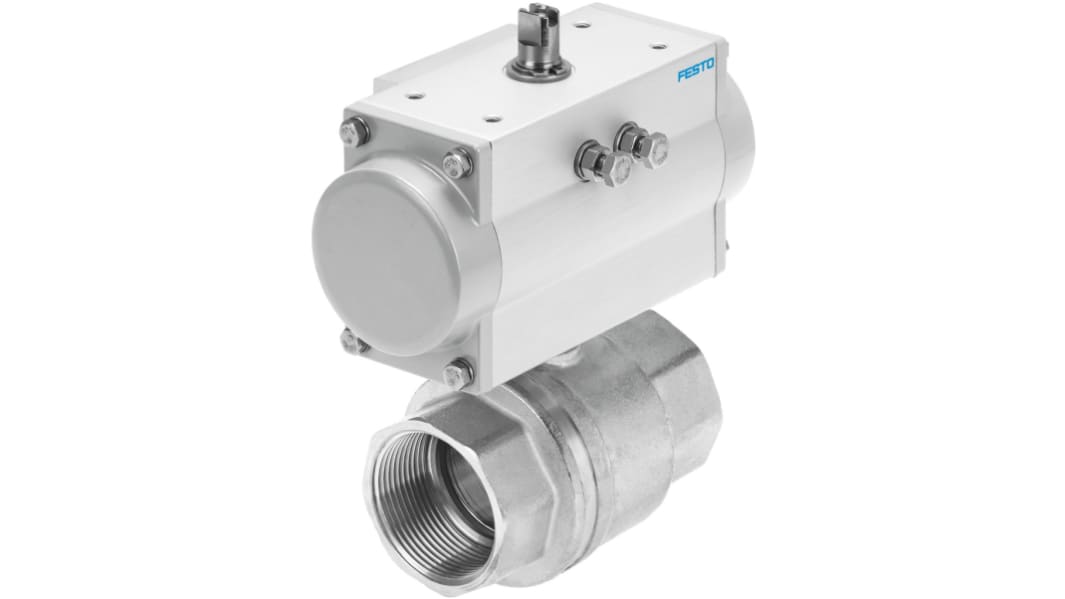 Festo 空圧作動バルブ, 1インチ, ボール, 25バール, VZBM-A-1"-RP-25-D-2-B2-PB20