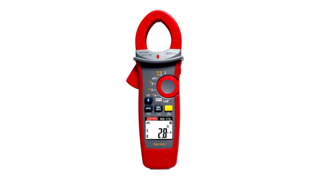 RS PRO Clamp Meter Bluetooth, Max Current 600A ac CAT III 1000V