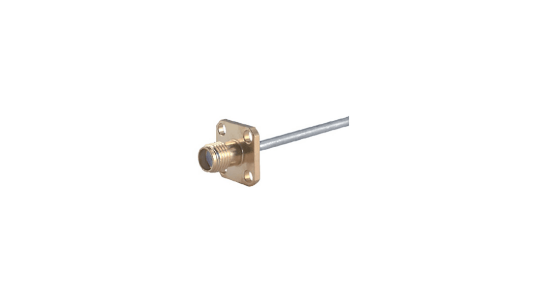 Huber+Suhner 25_SMA-50-2-15/111_NE Series, Jack Flange Mount SMA Connector, 50Ω, Solder Termination, Straight Body