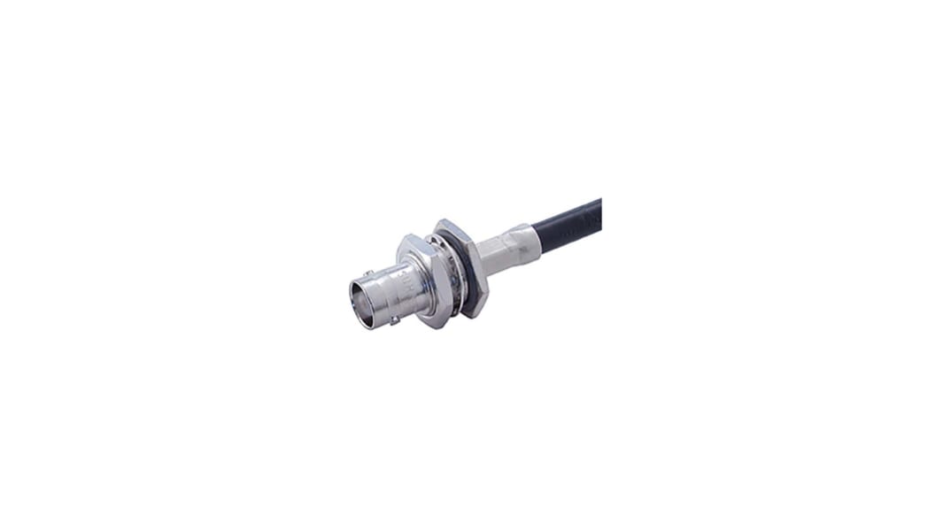 Huber+Suhner 24_BNC-75-4-3/133_NE Series, Jack Cable Mount BNC Connector, 75Ω, Crimp Termination, Straight Body