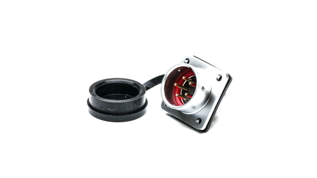 Conector circular RS PRO hembra de 5 vías macho, Montaje de Reborde, IP67