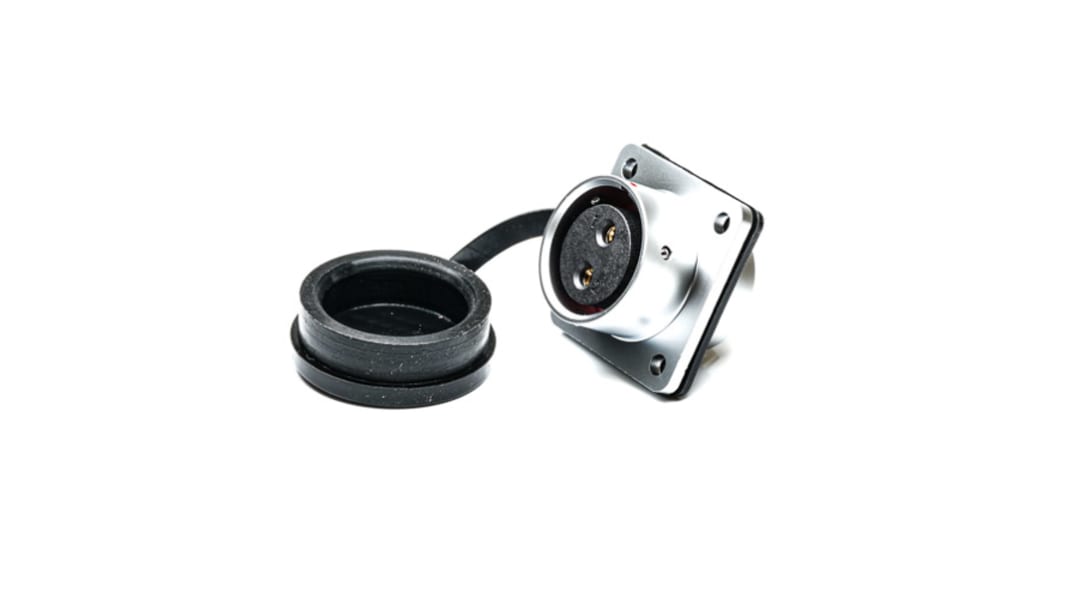 Conector circular RS PRO hembra de 2 vías hembra, Montaje de Reborde, IP67
