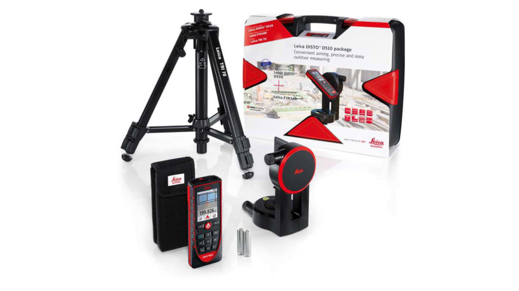 Leica D510 Pro Kit Laser Measure, 0.05 → 200m Range, ±1 mm Accuracy, PreCal