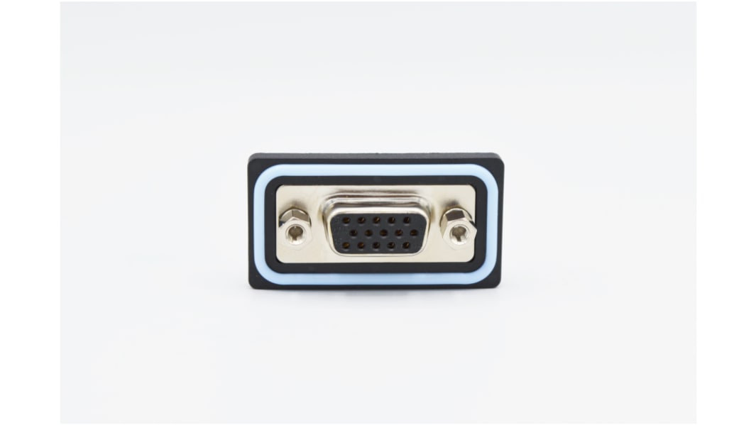 Norcomp HDF 15 Way Vertical Solder D-sub Connector Socket, 2.29mm Pitch, with 4-40 Boardlocks