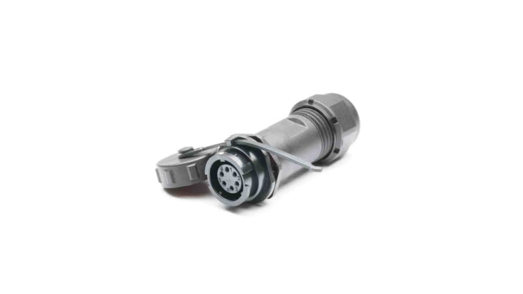 Conector circular RS PRO hembra de 6 vías hembra, montaje aéreo, IP67