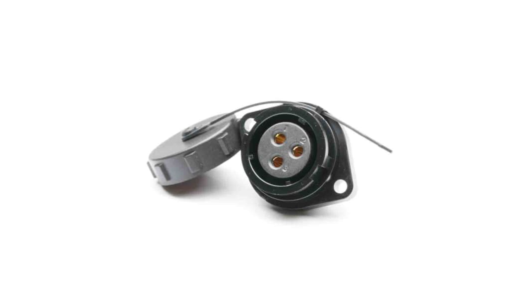 Conector circular RS PRO hembra de 3 vías hembra, Montaje de Reborde, IP67