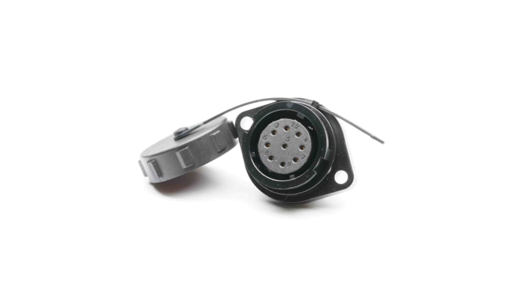 Conector circular RS PRO hembra de 9 vías hembra, Montaje de Reborde, IP67