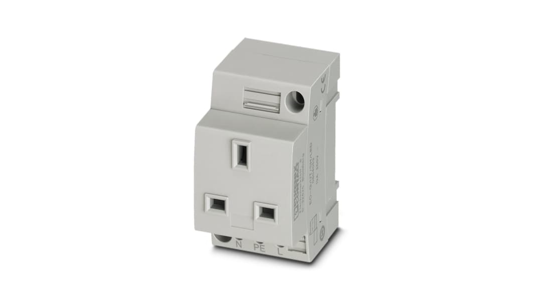 Prise secteur Femelle Phoenix Contact, 250 V, 13A, Montage sur Rail DIN
