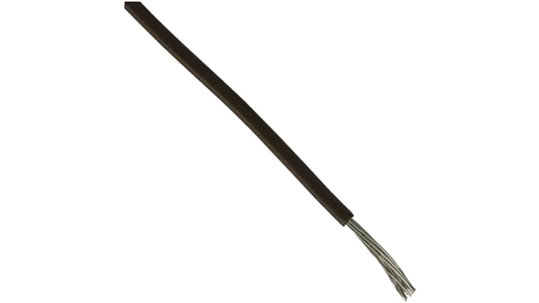 RS PRO Black 1.3mm² Hook Up Wire, 16 AWG, 1C, 30.5m, MPPE Insulation