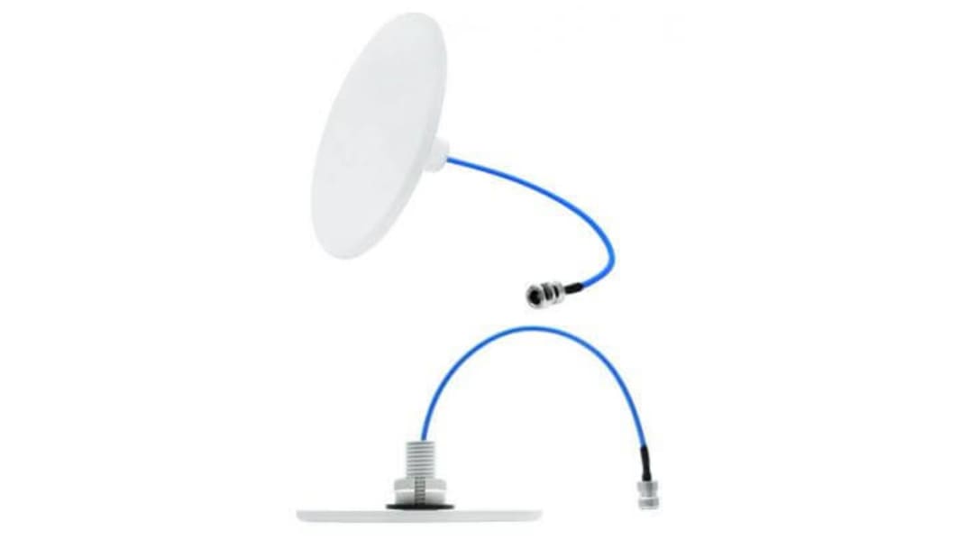 Omnidirectionnelle Antenne multibande Laird External Antennas CFSA69383P-30D43F Plafond Plaque, Interne Femelle 4.3 -