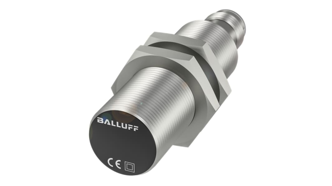 BALLUFF Inductive Threaded Barrel Motion Sensor, M18, 8 mm Detection, PNP NC, 10 → 30 V dc