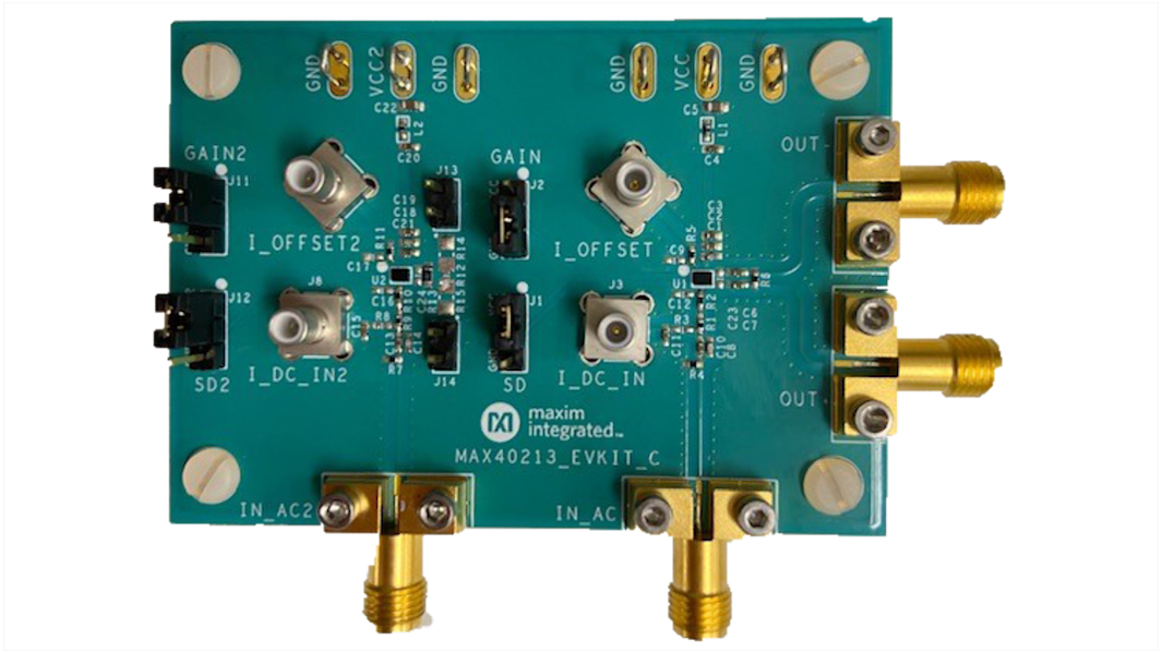 マキシム 評価ボード EV kit MAX40213 MAX40213 は、トランスインピーダンスアンプ